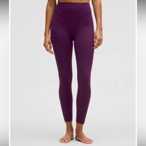 Lululemon Wunder Under Everlux Leggings in Dramatic Magenta, Size 8